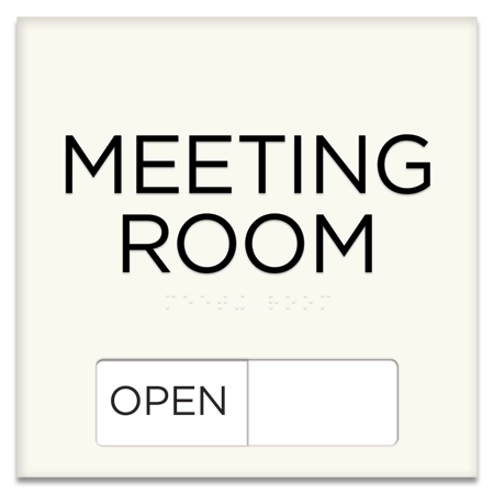 2-Line Room Sign w/Sliding Panel