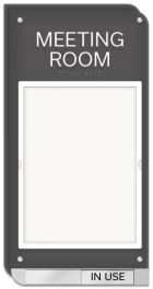 2-Line Room Sign w/Window & Sliding Panel