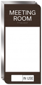 2-Line Room Sign w/Window & Sliding Panel