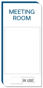 2-Line Room Sign w/Window & Sliding Panel