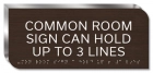 3-Line Common Room Sign