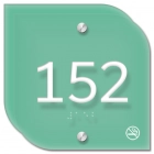 3 Numbers - Room Number Sign w/Symbol