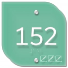 3 Numbers - Room Number Sign w/Symbols - California Only