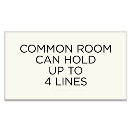 4-Line Common Room Sign