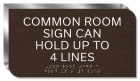 4-Line Common Room Sign