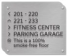 4-Line Directional Sign - 100% Smoke-Free Floor