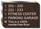 4-Line Directional Sign - 100% Smoke-Free Floor