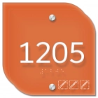 4 Numbers - Room Number Sign w/Symbols - California Only