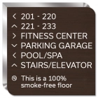 6-Line Directional Sign - 100% Smoke-Free Floor