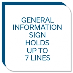 7-Line Informational Sign w/Backplate