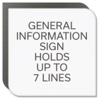 7-Line Informational Sign w/Backplate