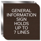 7-Line Informational Sign w/Backplate