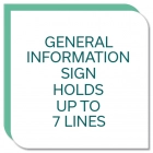 7-Line Informational Sign w/Backplate