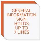 7-Line Informational Sign w/Backplate