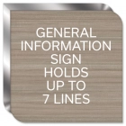 7-Line Informational Sign w/Backplate