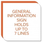 7-Line Informational Sign w/Backplate