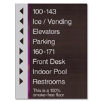 8-Line Directional Sign Smoke Free Floor