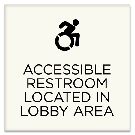 Accessible Restroom Sign w/Dynamic ISA Symbol