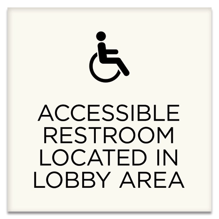 Accessible Restroom Sign w/ISA Symbol