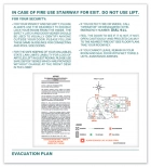 Acrylic Evacuation Plan Holder w/Map - CA Code