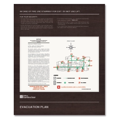 Acrylic Evacuation Plan Holder w/Map