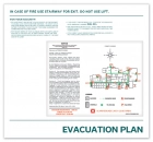 Acrylic Evacuation Plan Holder w/Map
