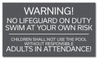 Alabama No Lifeguard Warning Sign