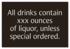 Alcohol Warning Sign - Alabama Compliant