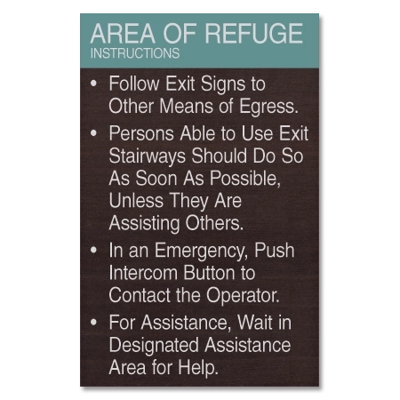 Area of Refuge Instructions