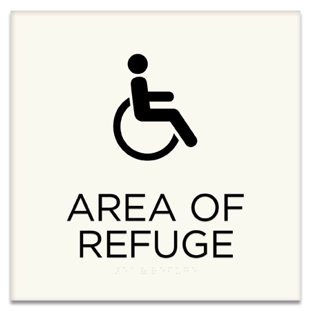 Area of Refuge Sign w/ISA Symbol