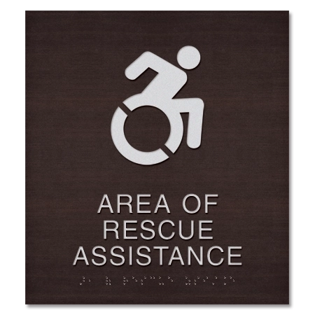 Area of Rescue Assistance Sign - NYC Compliant