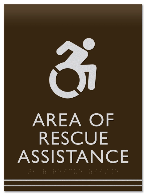 Area of Rescue Assistance Sign - NYC Compliant