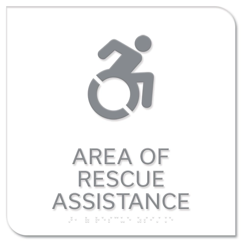 Area of Rescue Assistance Sign - NYC Compliant
