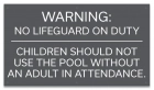Arkansas No Lifeguard Sign