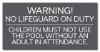 Baldwin County, Alabama No Lifeguard Warning Sign