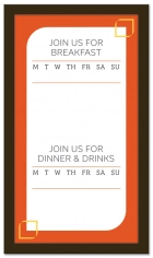 Breakfast, Dinner & DrinksSchedule Display Board