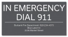 California In Emergency Dial 911 Sign