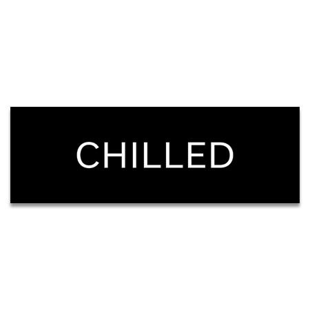 Chilled Cooler Sign - Vinyl