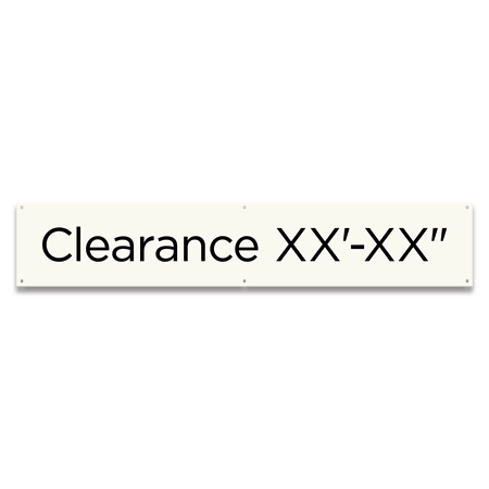 Clearance Sign w/Height Indicator