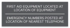 Delaware First Aid and Emergency Phone Location Sign