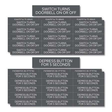 Depress Button & Doorbell SwitchSwitch Plate Labels