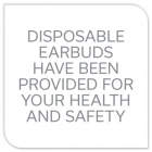 "Disposable Earbuds" Sign
