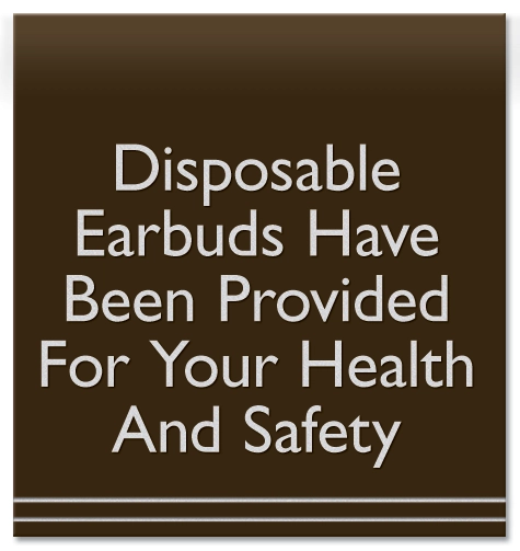 Disposable Earbuds Sign