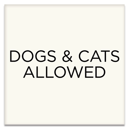 Dogs and Cats Allowed Sign