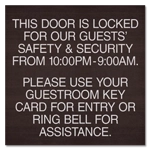 "Door is Locked... Between Hours"