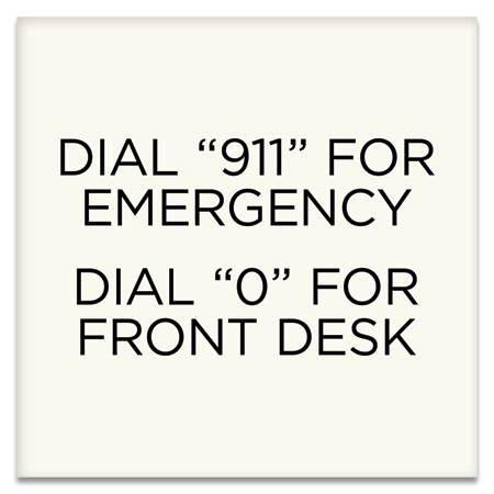 'Emergency Front Desk' Sign