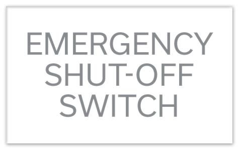 "Emergency Shutoff Switch" Sign