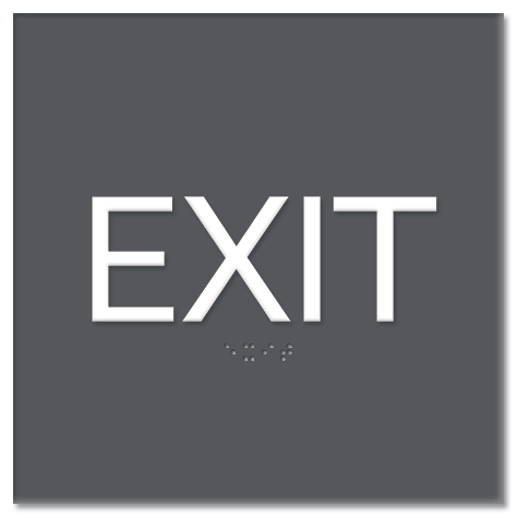 "Exit" Egress Sign - CA Compliant