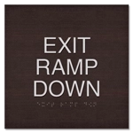 "Exit Ramp Down" Egress Sign - CA Compliant