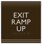 "Exit Ramp Up" Egress Sign - CA Compliant